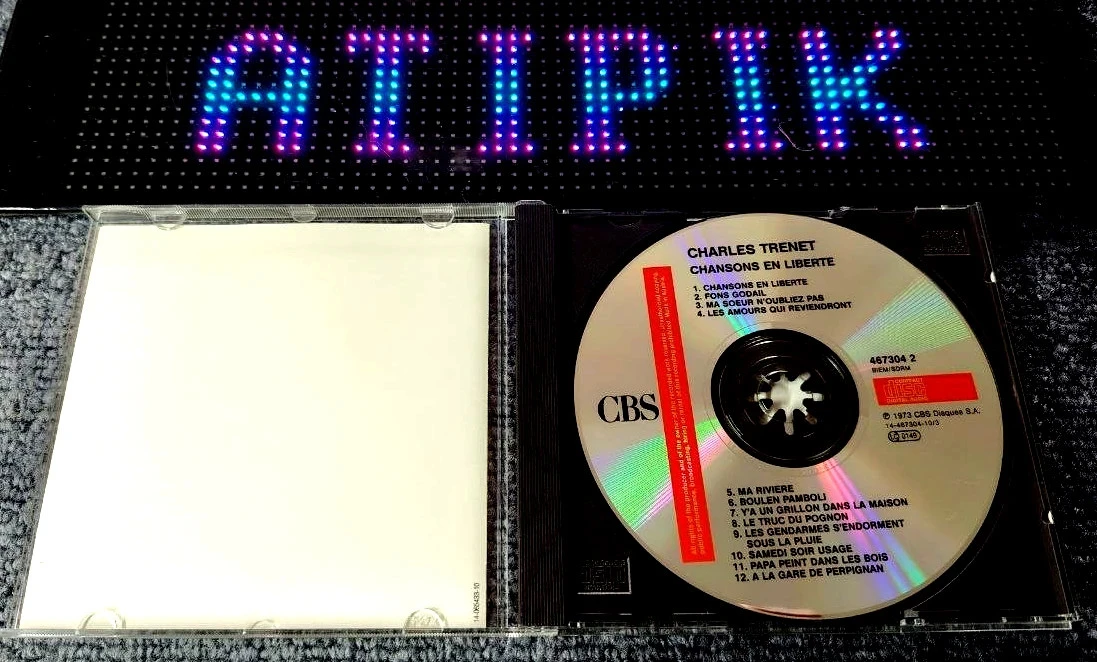 🎶 Charles Trenet - Chansons En Liberté - CD Vintage CBS Rare Collector🥇 – photo 3